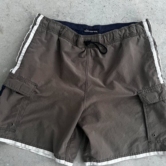 Vintage No Boundaries Men's Swim Trunks Vintage Y2K Nylon Shorts Large - Picture 2 of 7